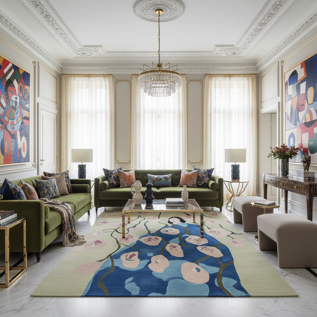 Blossom Veil Muse Hand Tufted Rug