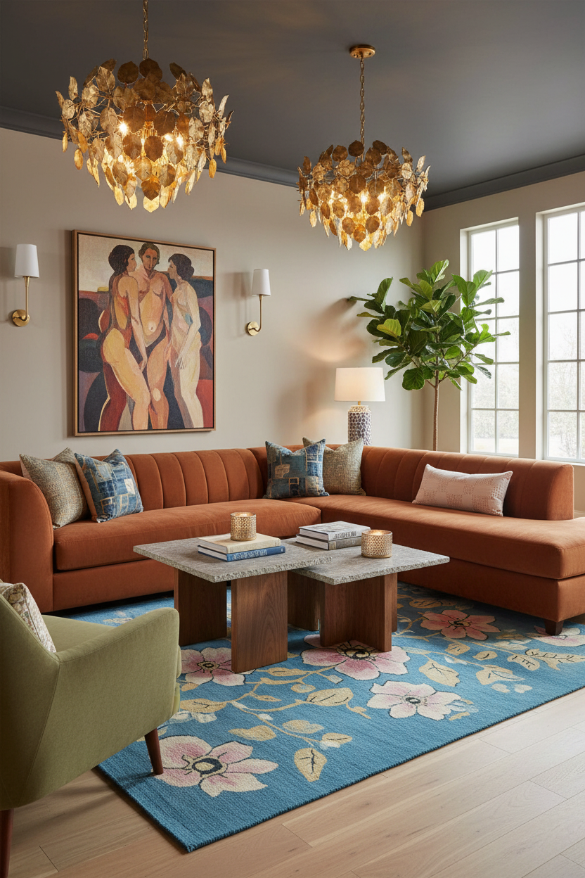Blossom Vine Tapestry Hand Tufted Wool Rug