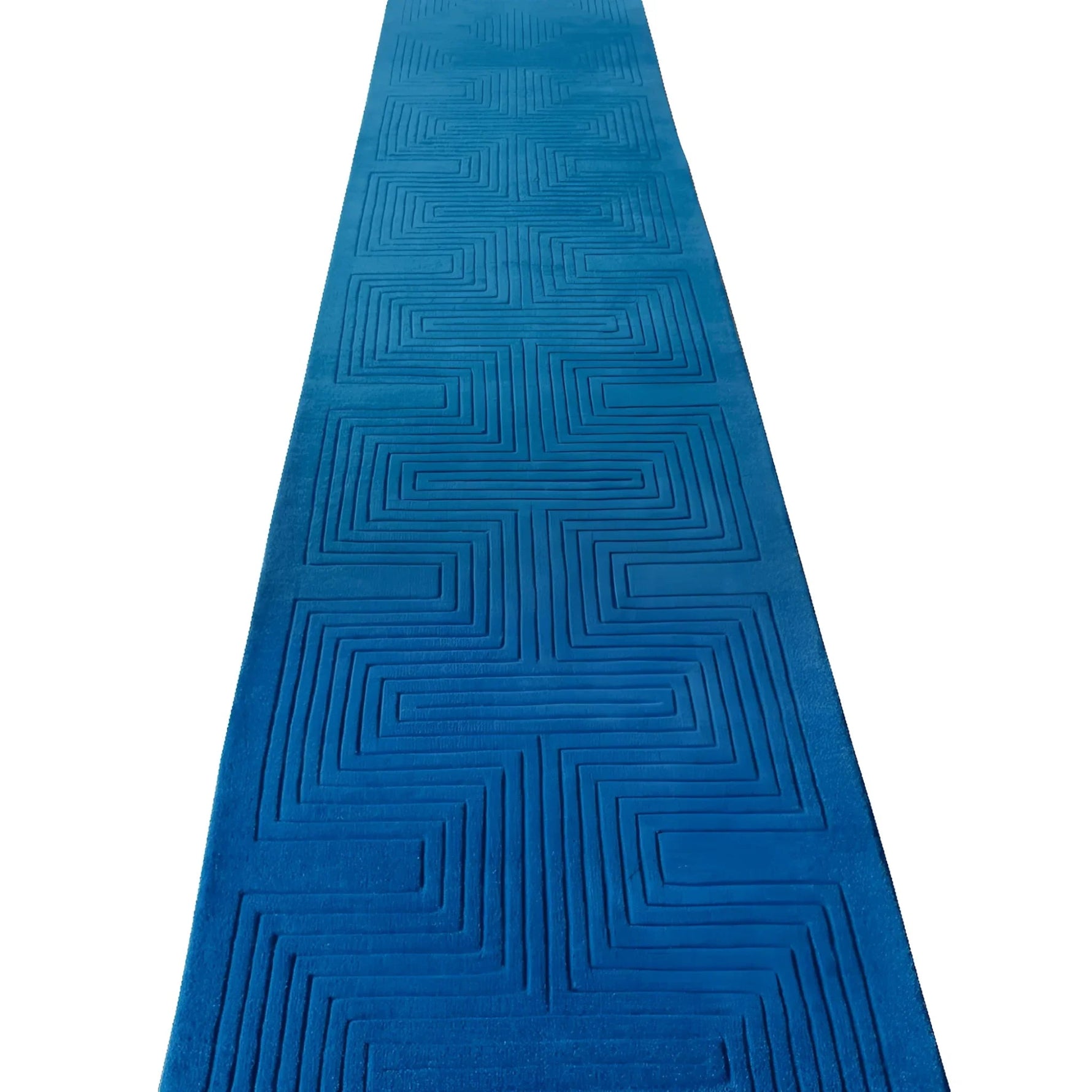Blue Arctic Geo Modern Hand Tufted Wool Rug 9 - 1001 Knots