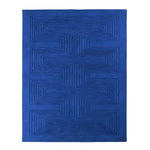 Blue Arctic Geo Modern Hand Tufted Wool Rug 1 - 1001 Knots