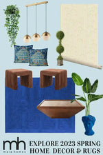 Blue Arctic Geo Modern Hand Tufted Wool Rug 10 - 1001 Knots