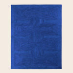 Blue Artic Geo Modern Hand Tufted Wool Rug