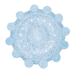 Blue Circle of Life Round Jute Rug
