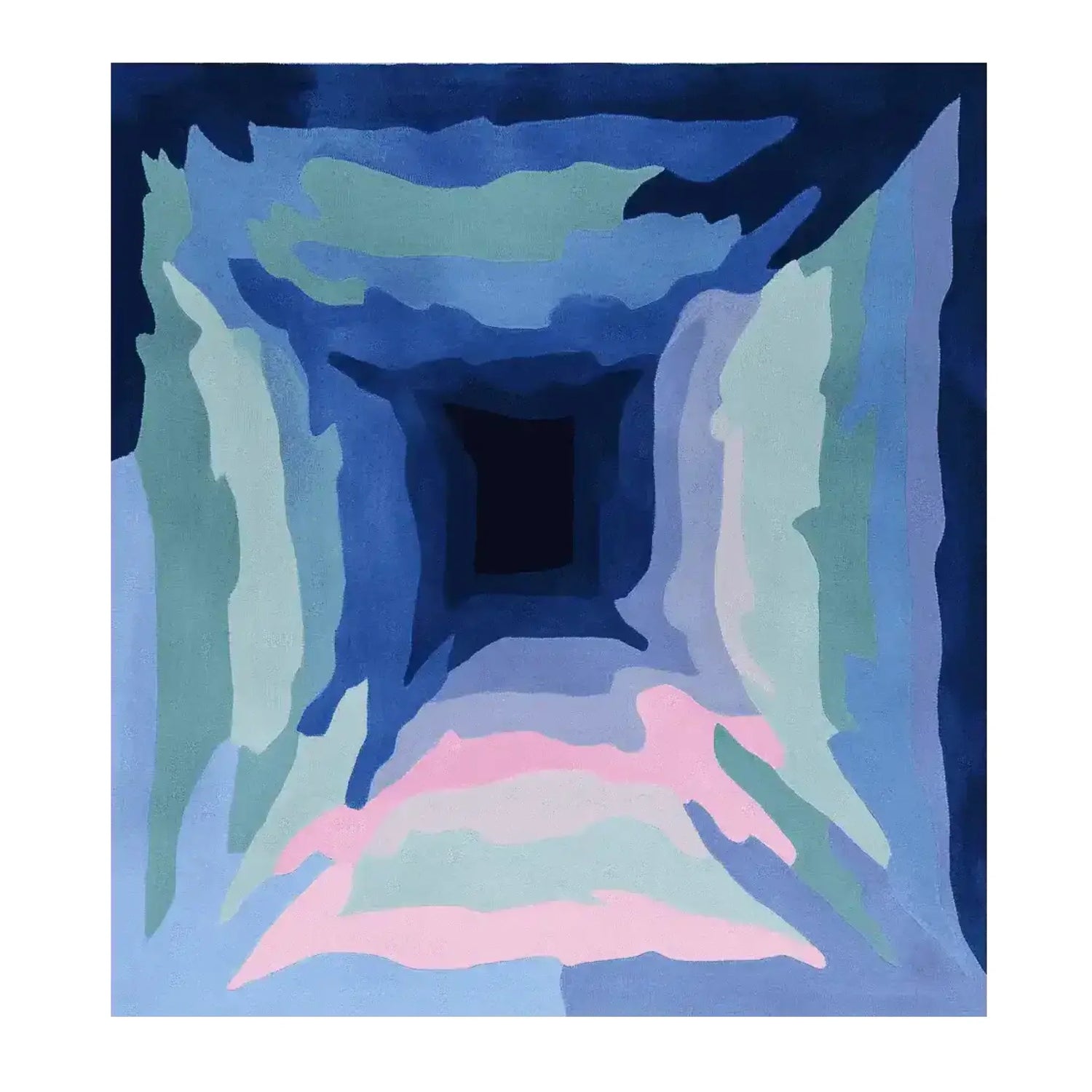 Blue Haze Tunnel Hand Tufted Rug