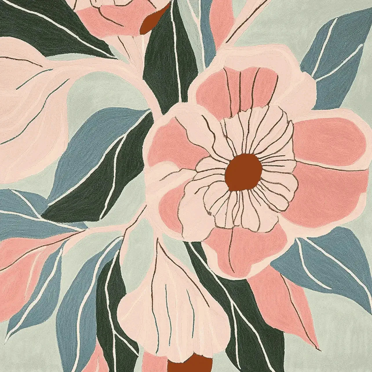 Blush Bloom Hand Tufted Rug - rug