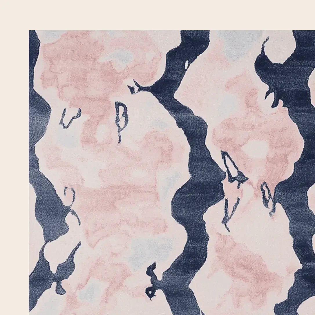 Blush Marble Current Hand Tufted Rug - rug
