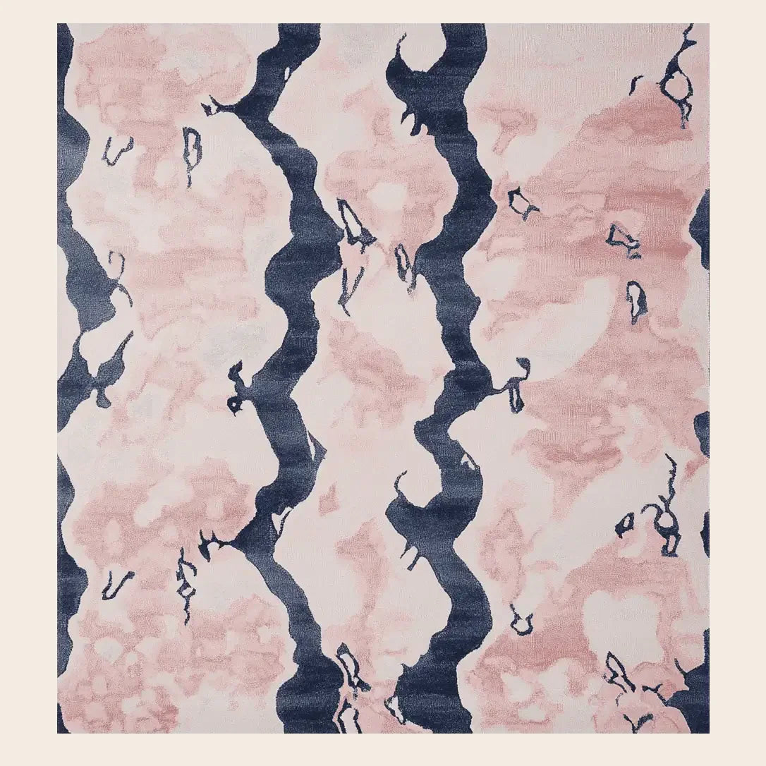 Blush Marble Current Hand Tufted Rug - rug