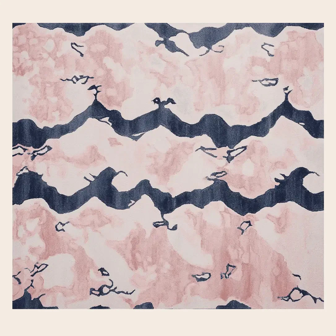 Blush Marble Current Hand Tufted Rug - rug