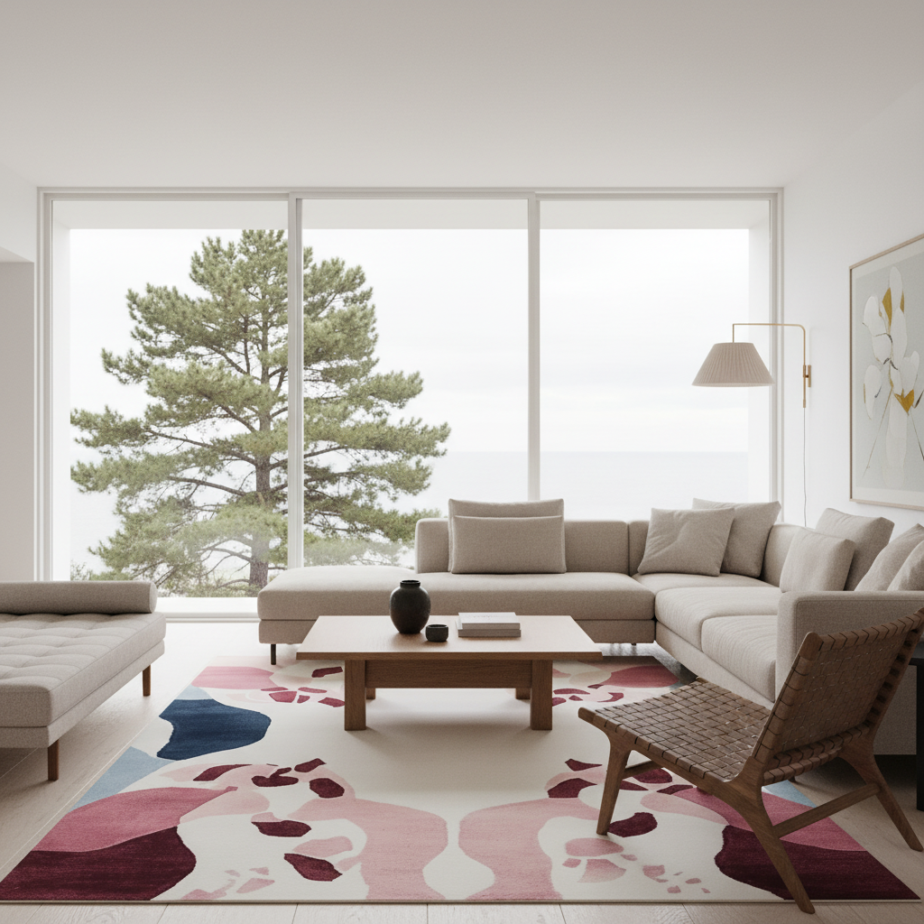 Blush Mirage Bloom Hand Tufted Rug