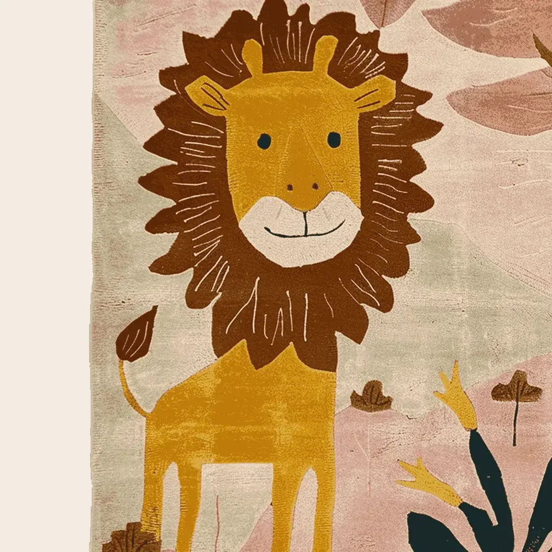 Blush & Roar Hand Tufted Rug - rug