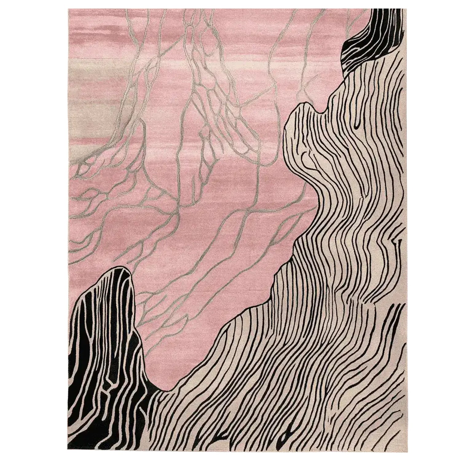 Blush Terrain Canvas Hand Tufted Rug