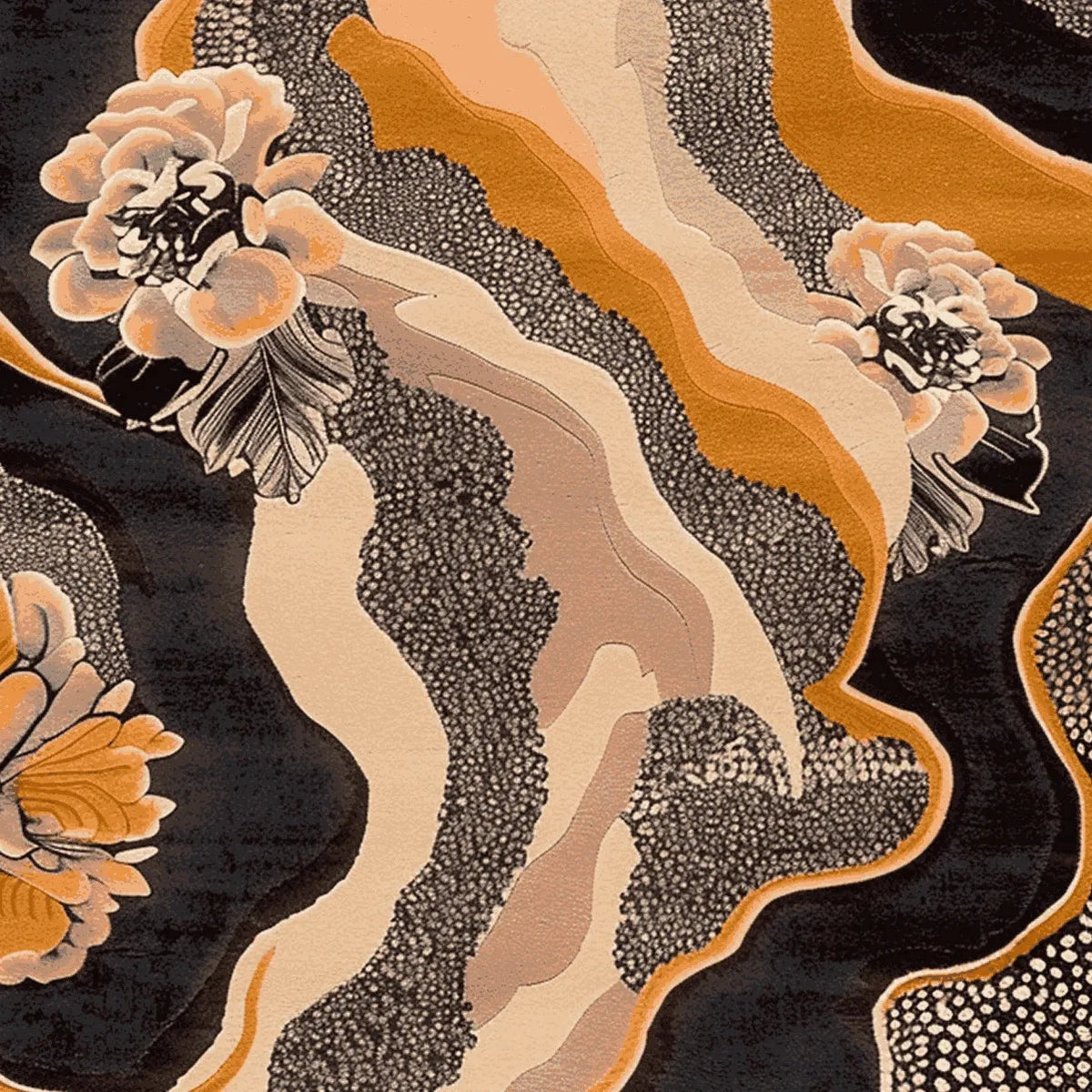 Botanic Scroll Mirage Hand Tufted Rug - rug