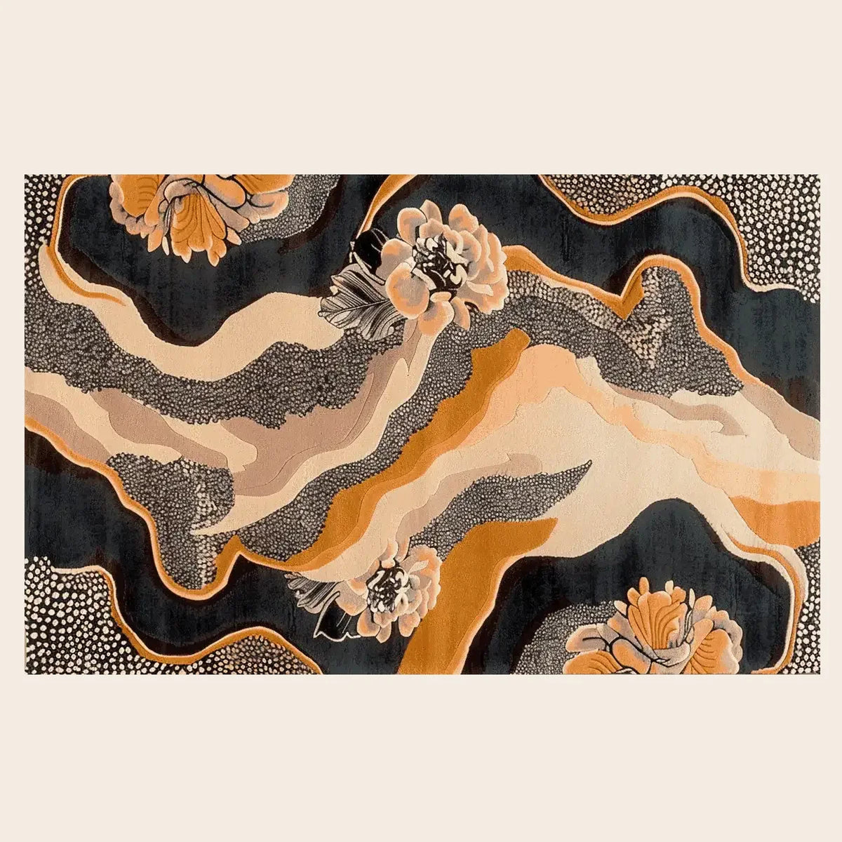 Botanic Scroll Mirage Hand Tufted Rug - rug