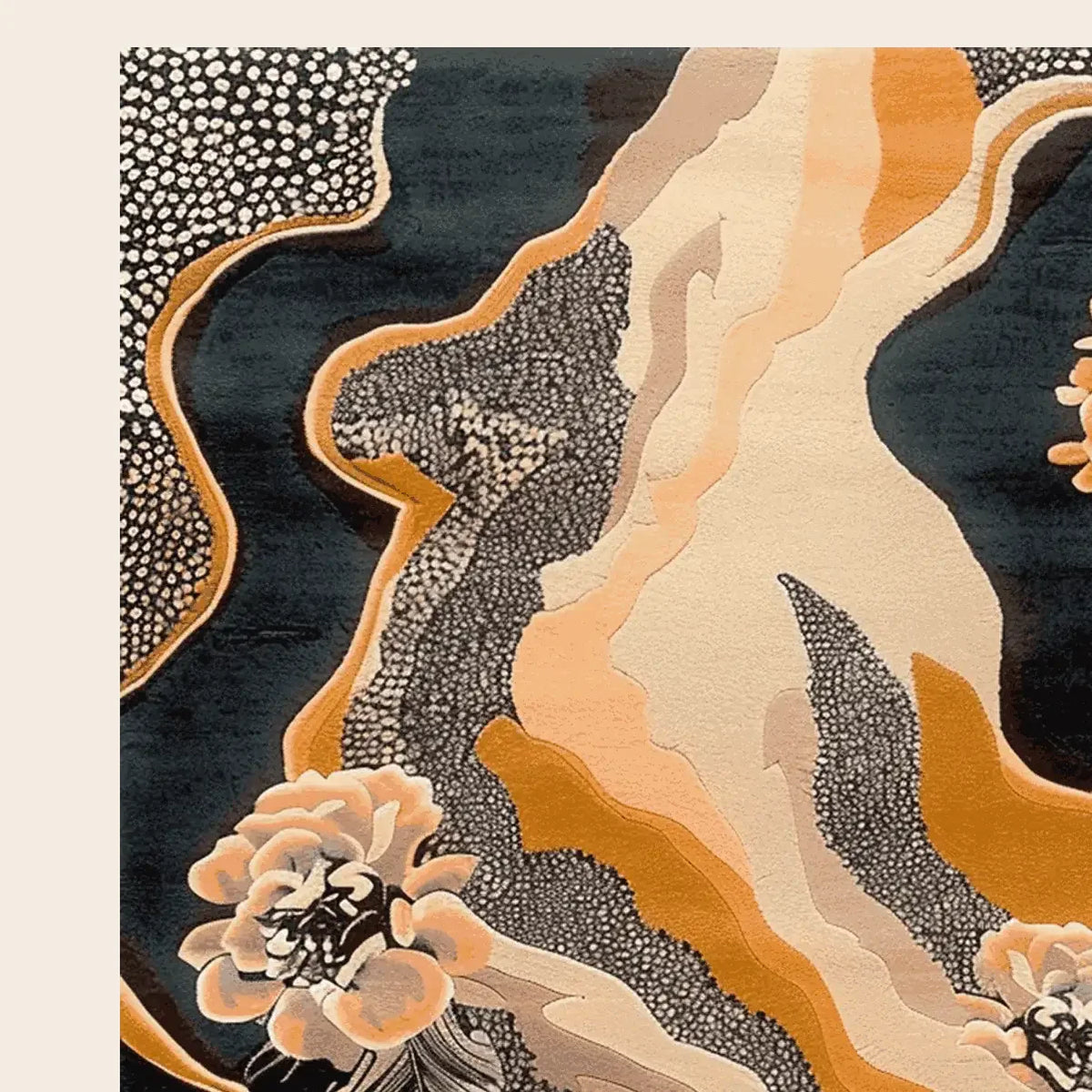 Botanic Scroll Mirage Hand Tufted Rug - rug