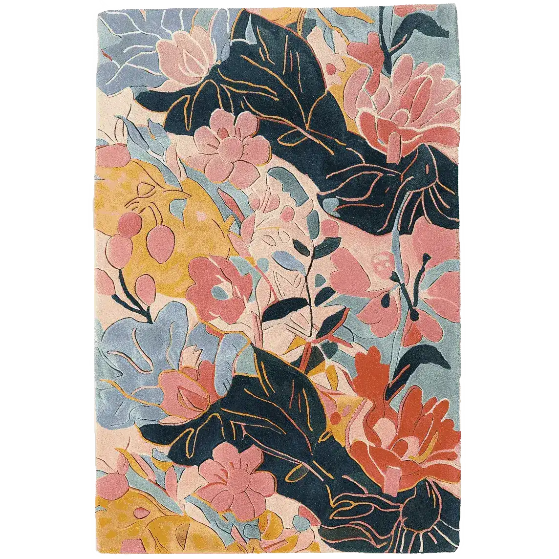 Botanical Bliss Hand Tufted Rug 1 - 1001 Knots