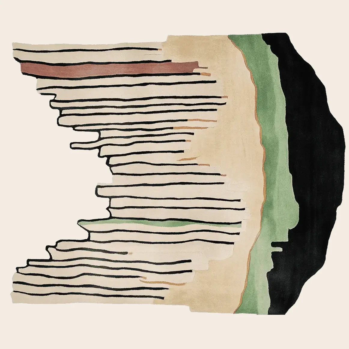 Canyon Echo Lines Hand Tufted Rug - rug