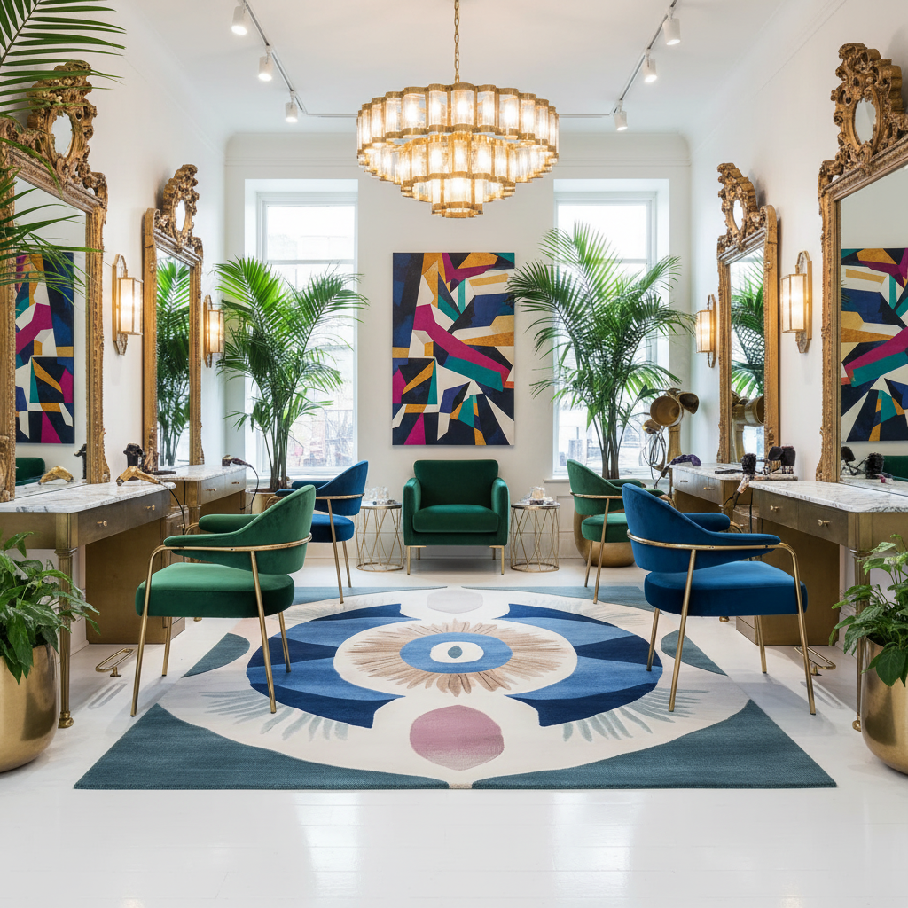 Celestial Spiral Hand Tufted Rug