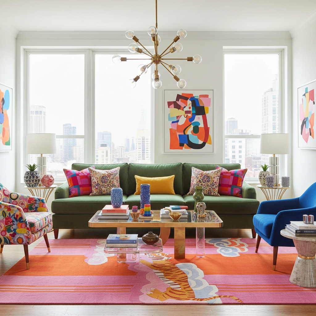Celestial Tiger Tapestry Hand Tufted Wool Rug