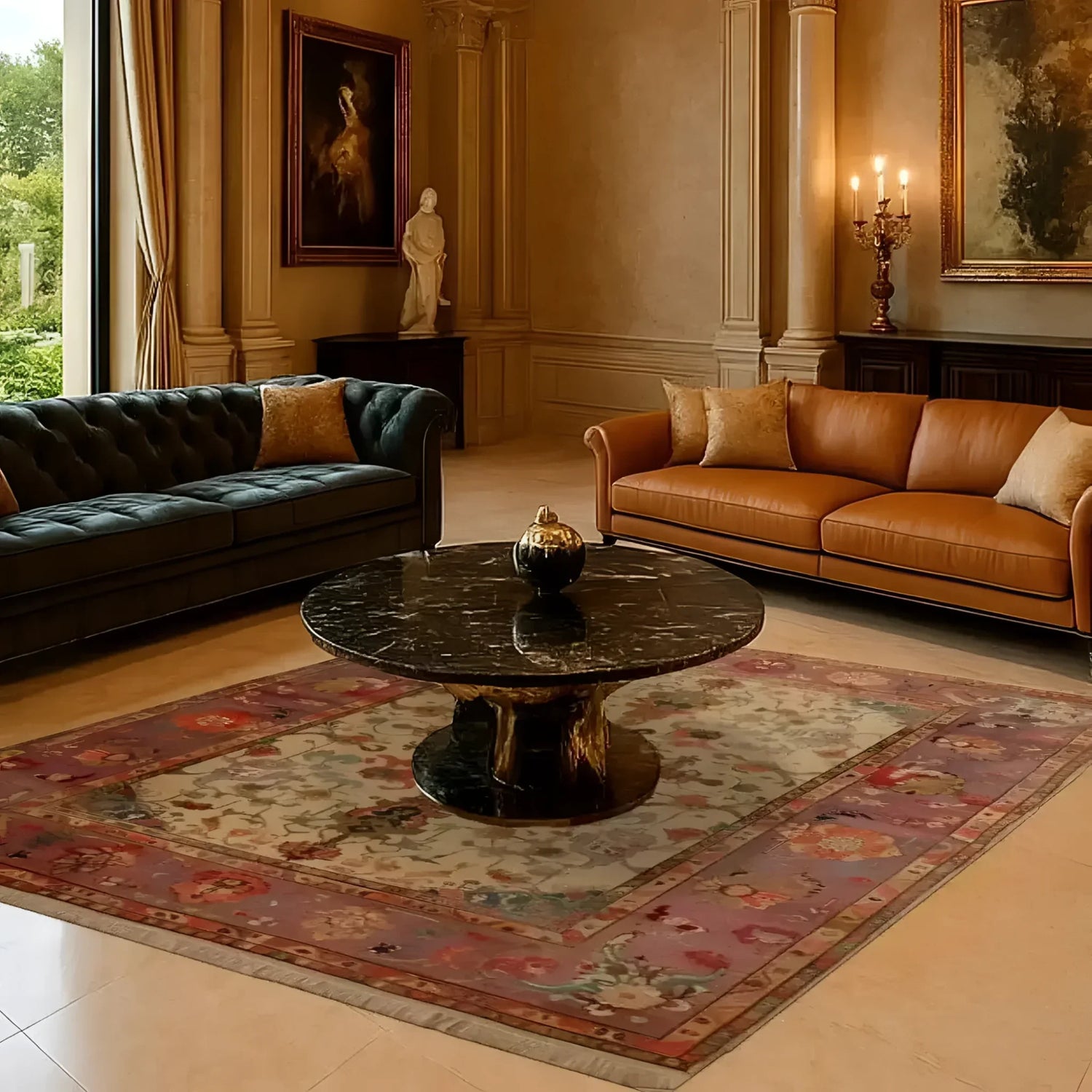 Charming Blooms Hand Knotted Area Rug