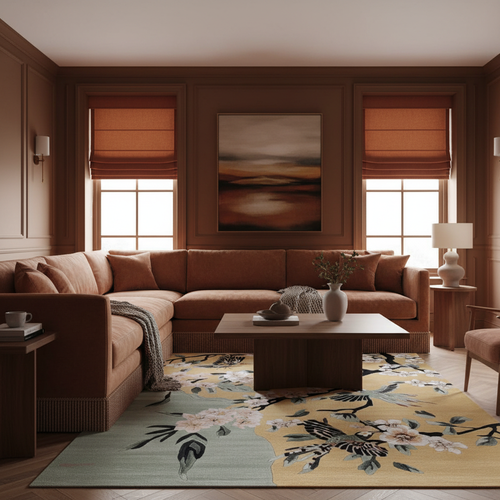 Chirping Petal Dance Hand Tufted Rug