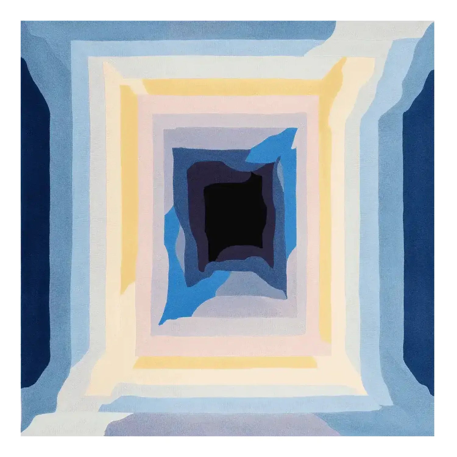 Chromatic Depth Frame Hand Tufted Rug