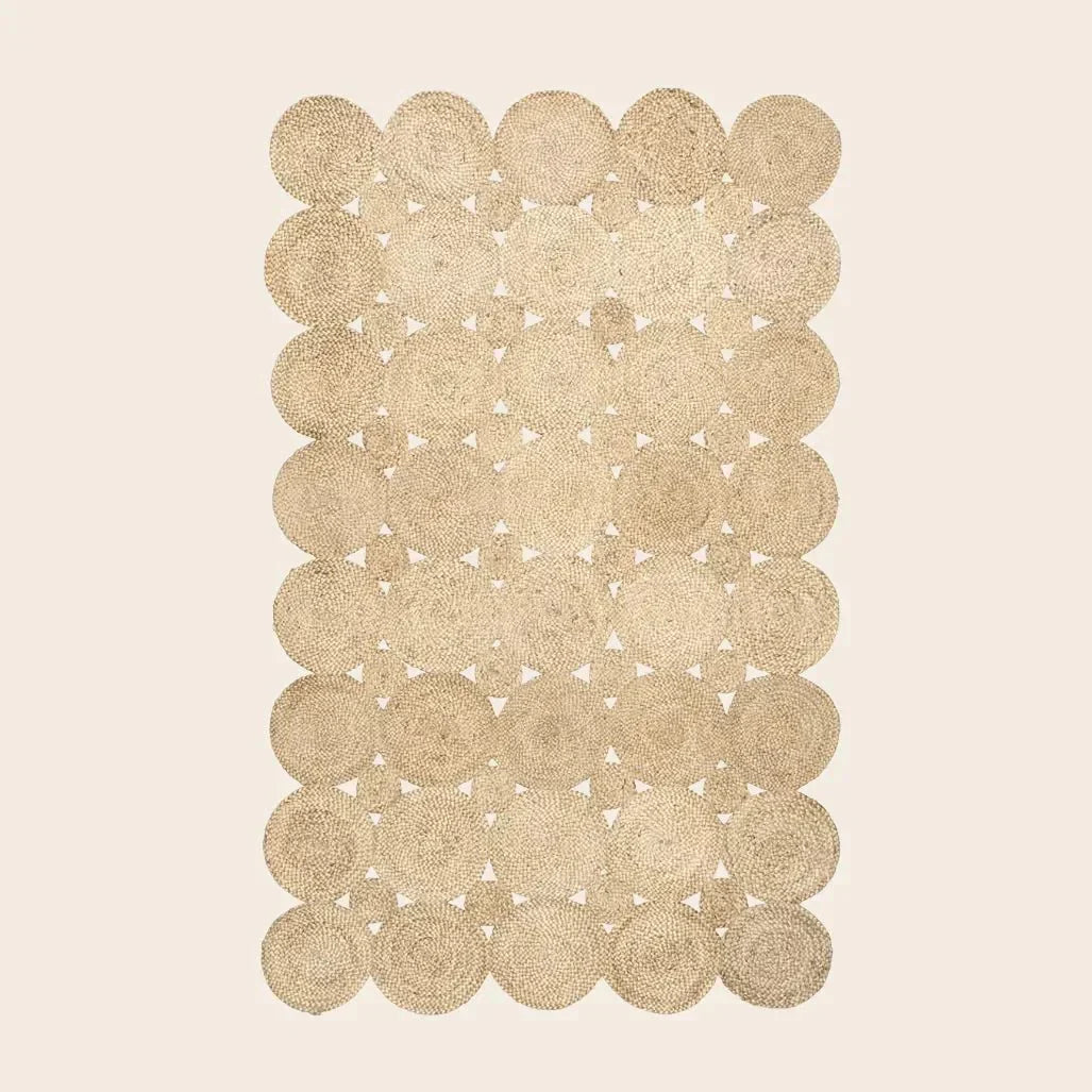 Circle of Life Braided Area Jute Rug - Natural — Swatch 12" x 12"