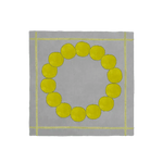 Circle of Suns Square Hand Tufted Wool Rug - Gray 6 - 1001 Knots