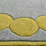 Circle of Suns Square Hand Tufted Wool Rug - Gray 4 - 1001 Knots