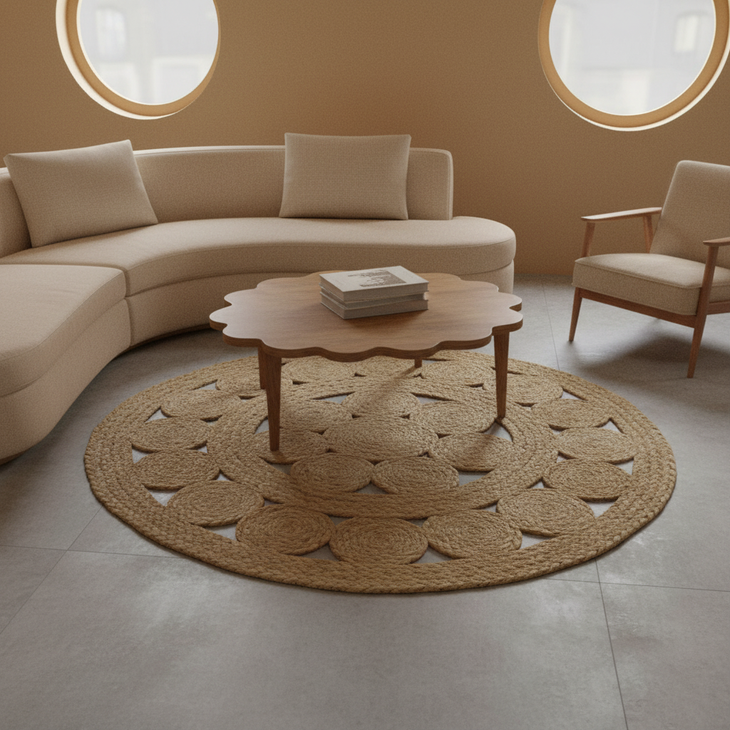 Circles of Life Jute Rug