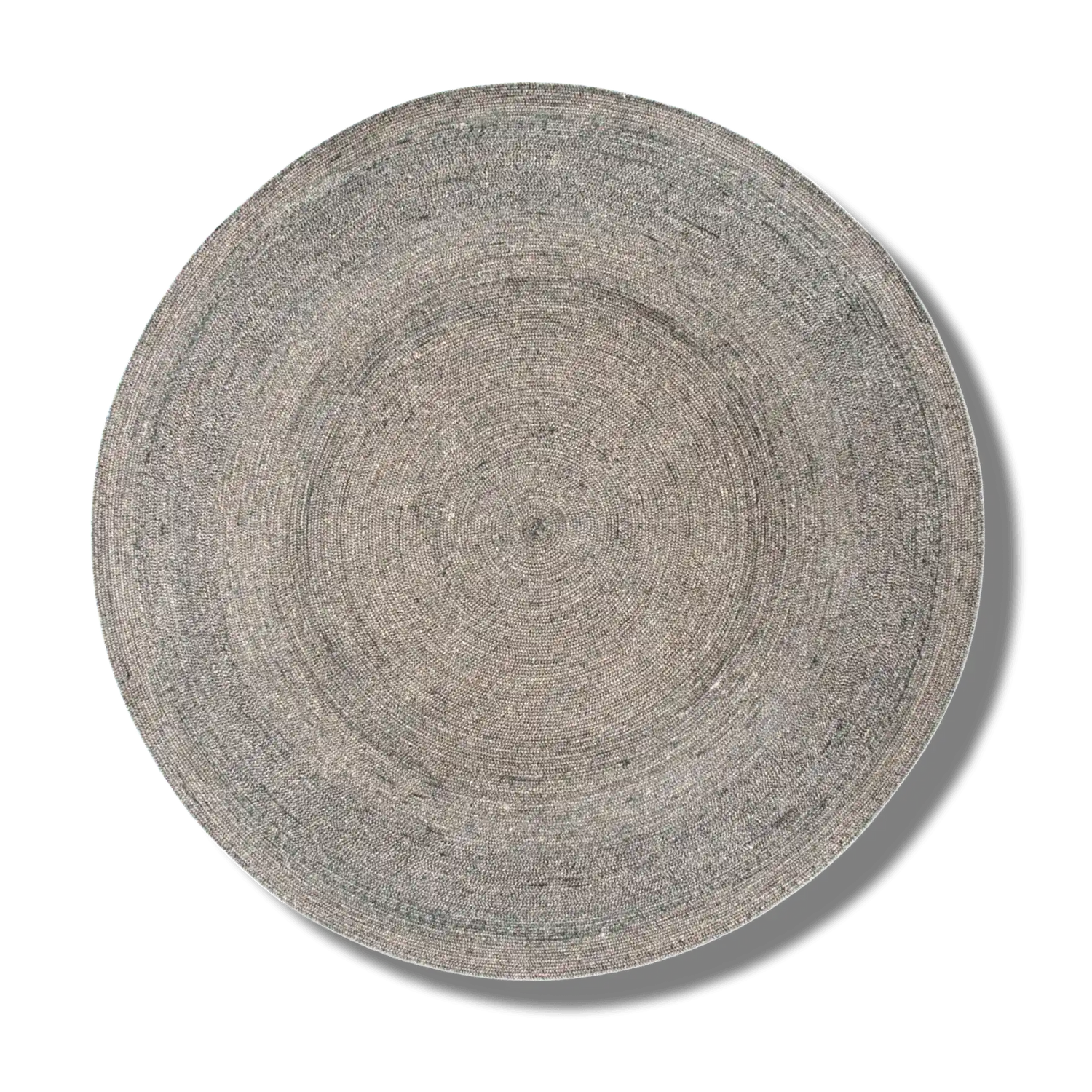Classic Gray Round Jute Rug