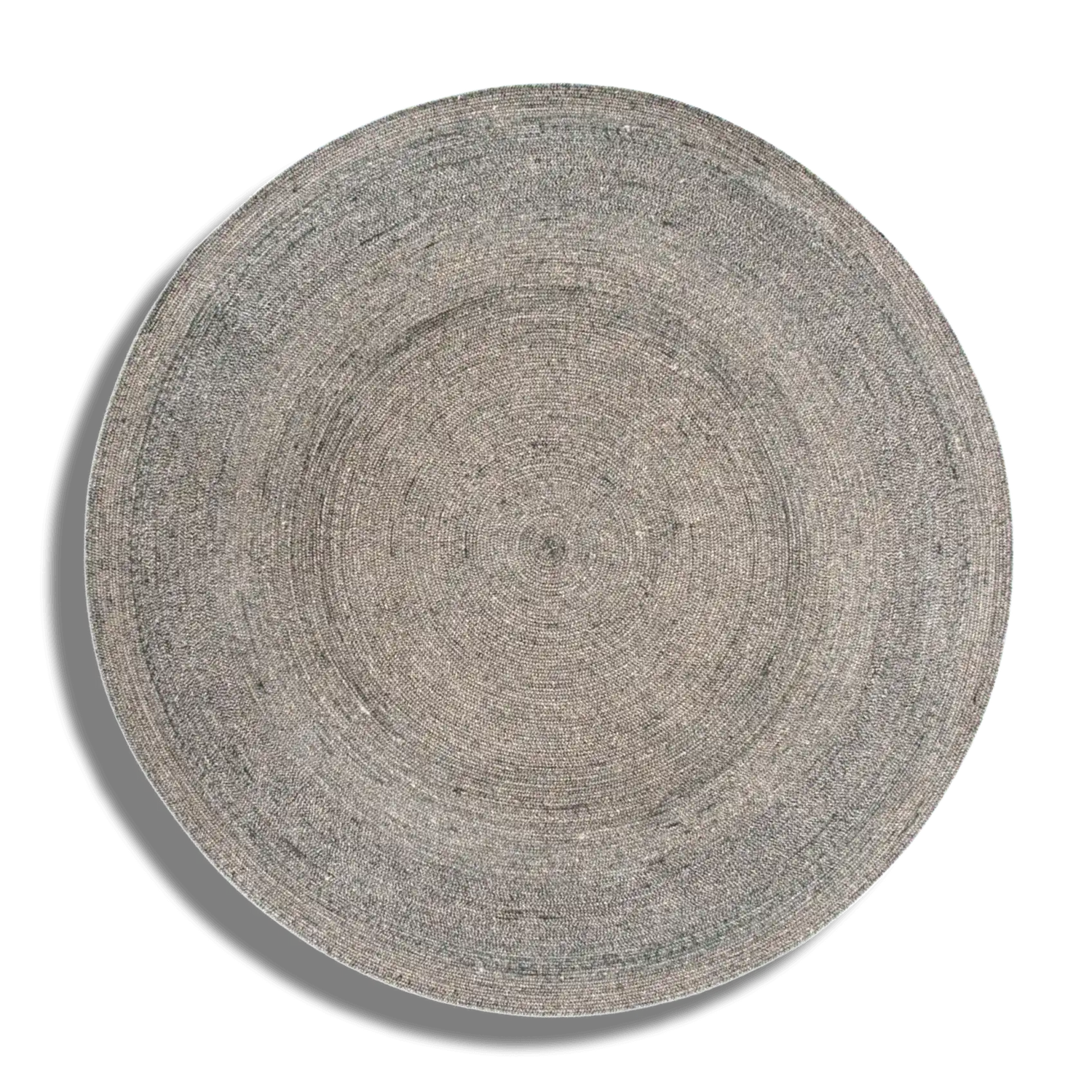 Classic Gray Round Jute Rug
