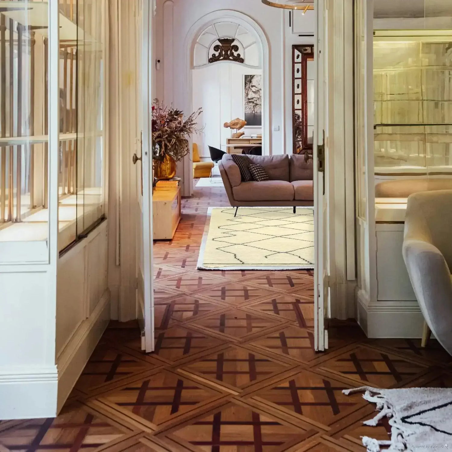 Classic Moroccan Hand Spun Wool Hand Knotted Area Rug