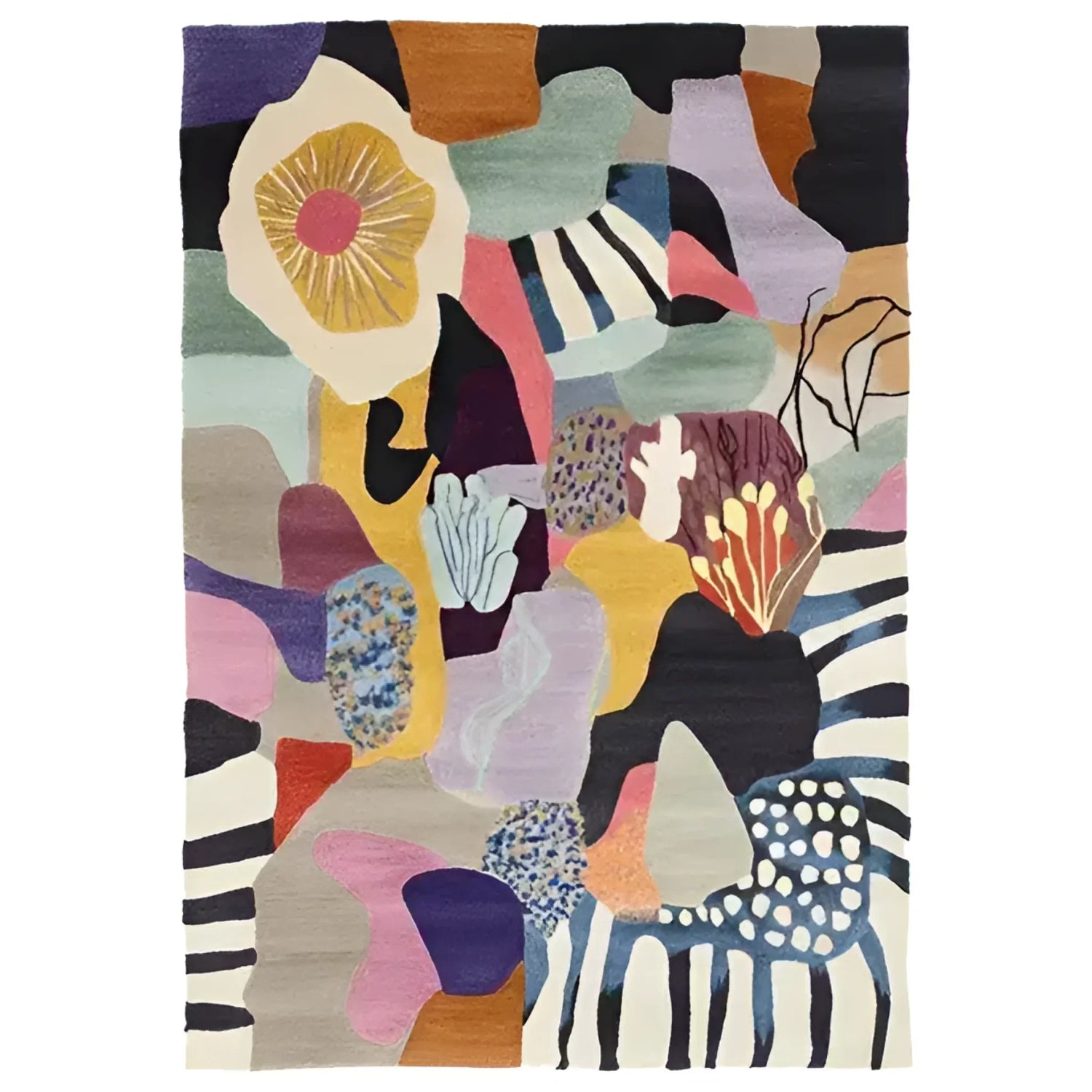 Color Bloom Chaos Hand Tufted Rug