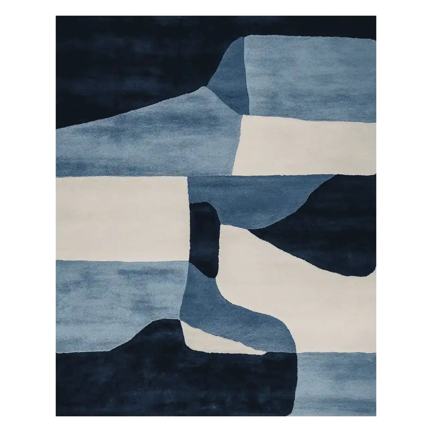 Color Cut Tension Hand Tufted Rug