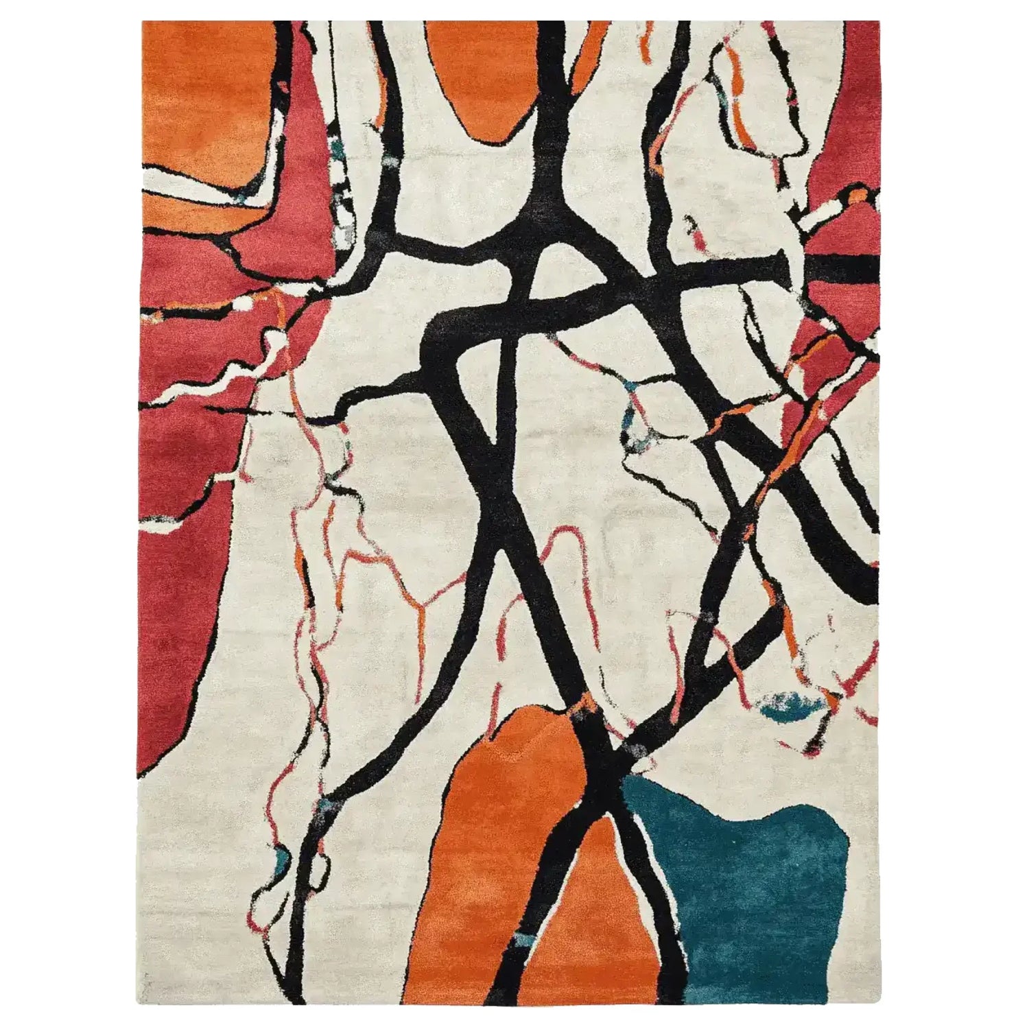 Color Frame Chaos Hand Tufted Rug