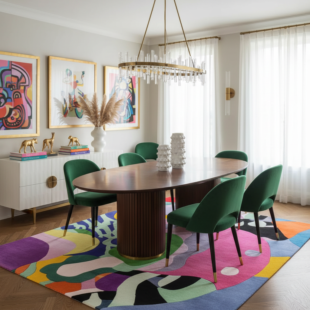 Color Frenzy Ritual Hand Tufted Rug