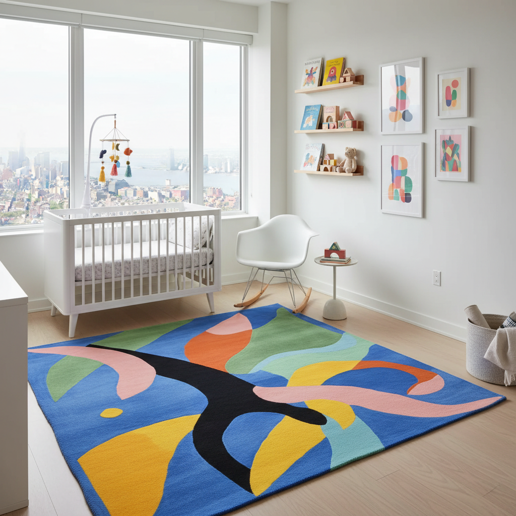 Color Splash Motion Hand Tufted Rug