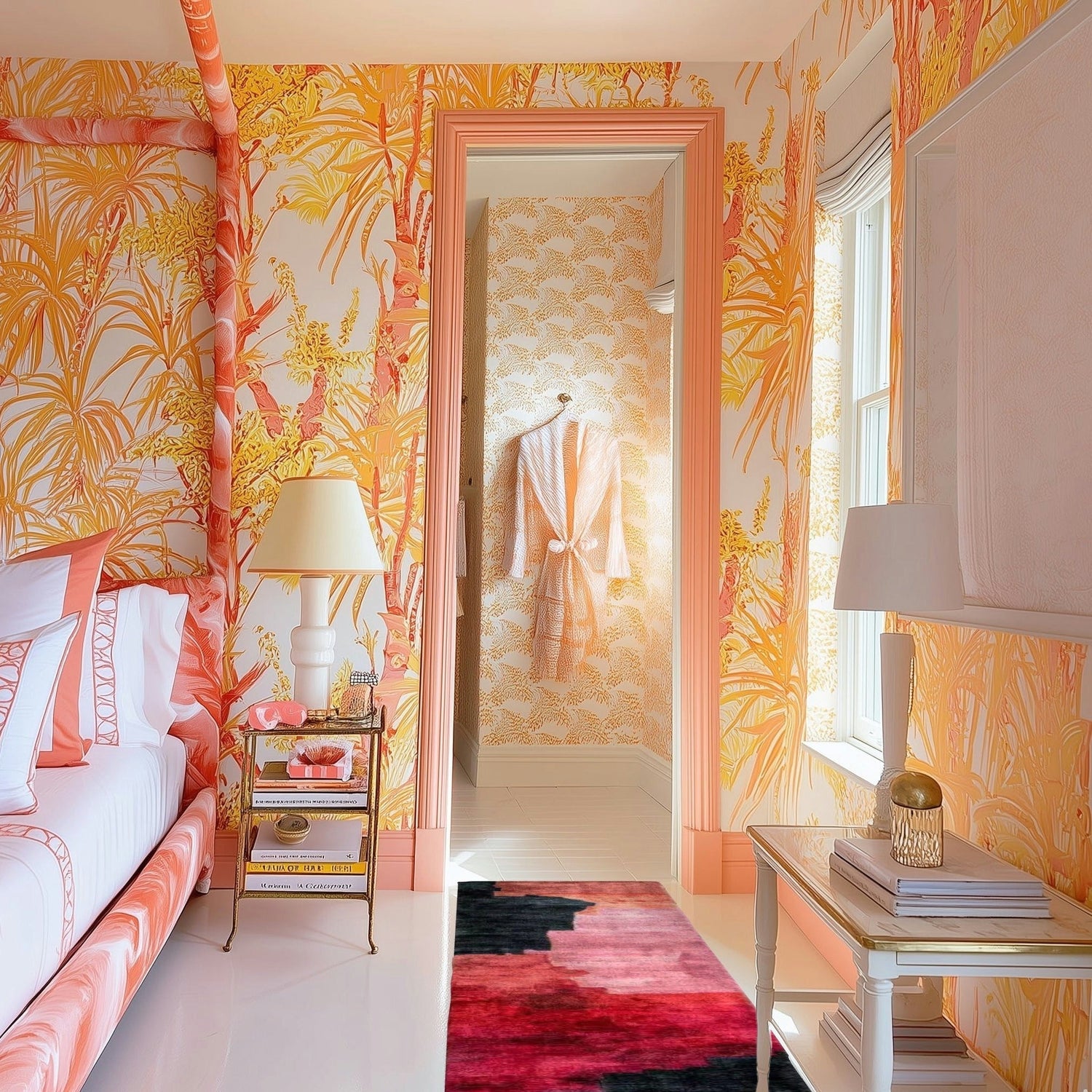 Color wave Canvas Hand Tufted Wool Rug Runner