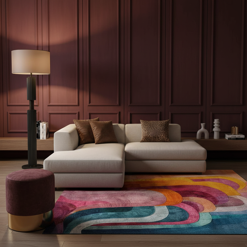 Colorful Abstract Hand Tufted Rug