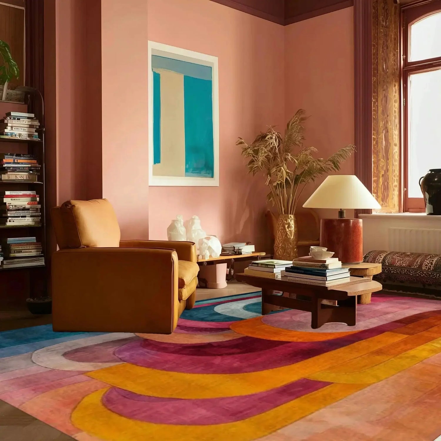 Colorful Abstract Hand Tufted Rug