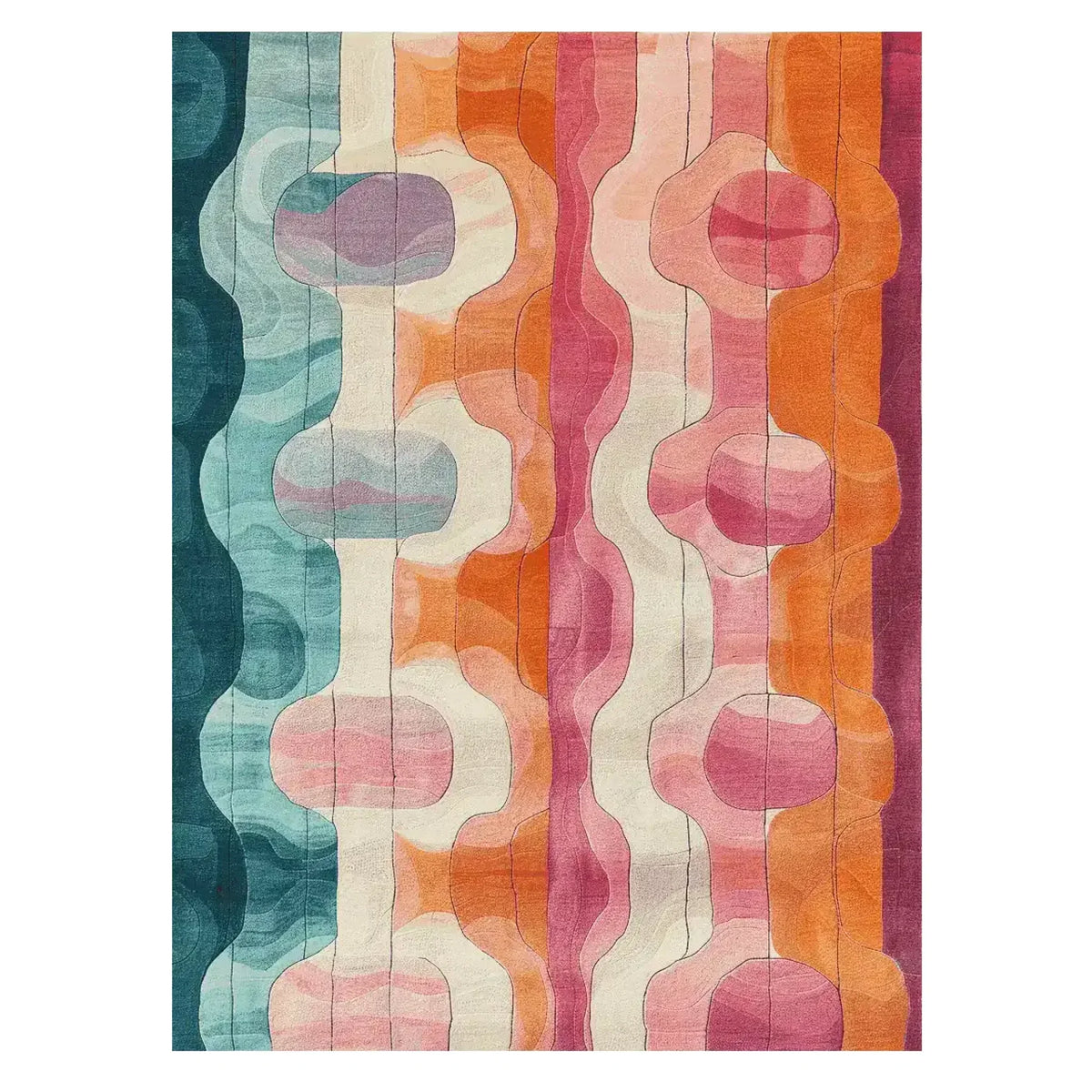Colorful Moves Hand Tufted Rug — Swatch 12" x 12"