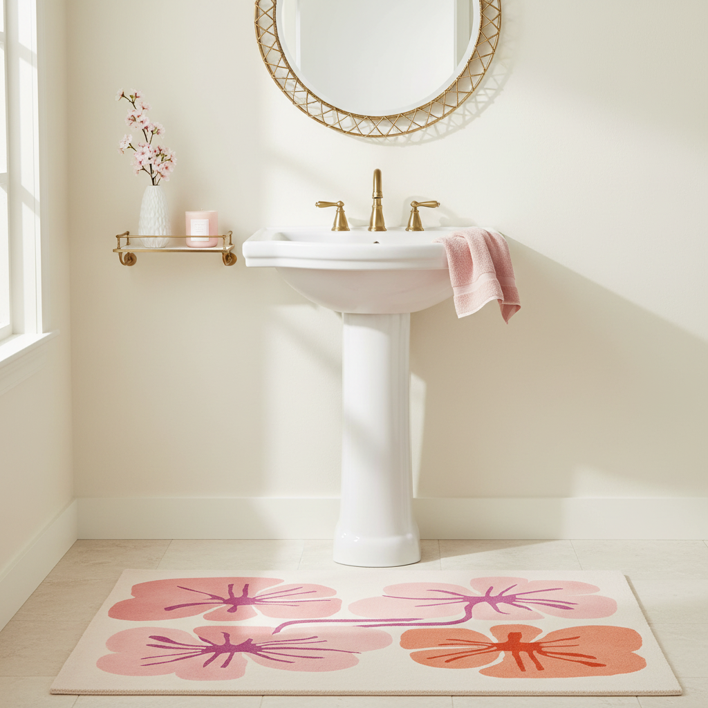 Coral Dreamscape Hand Tufted Wool Rug