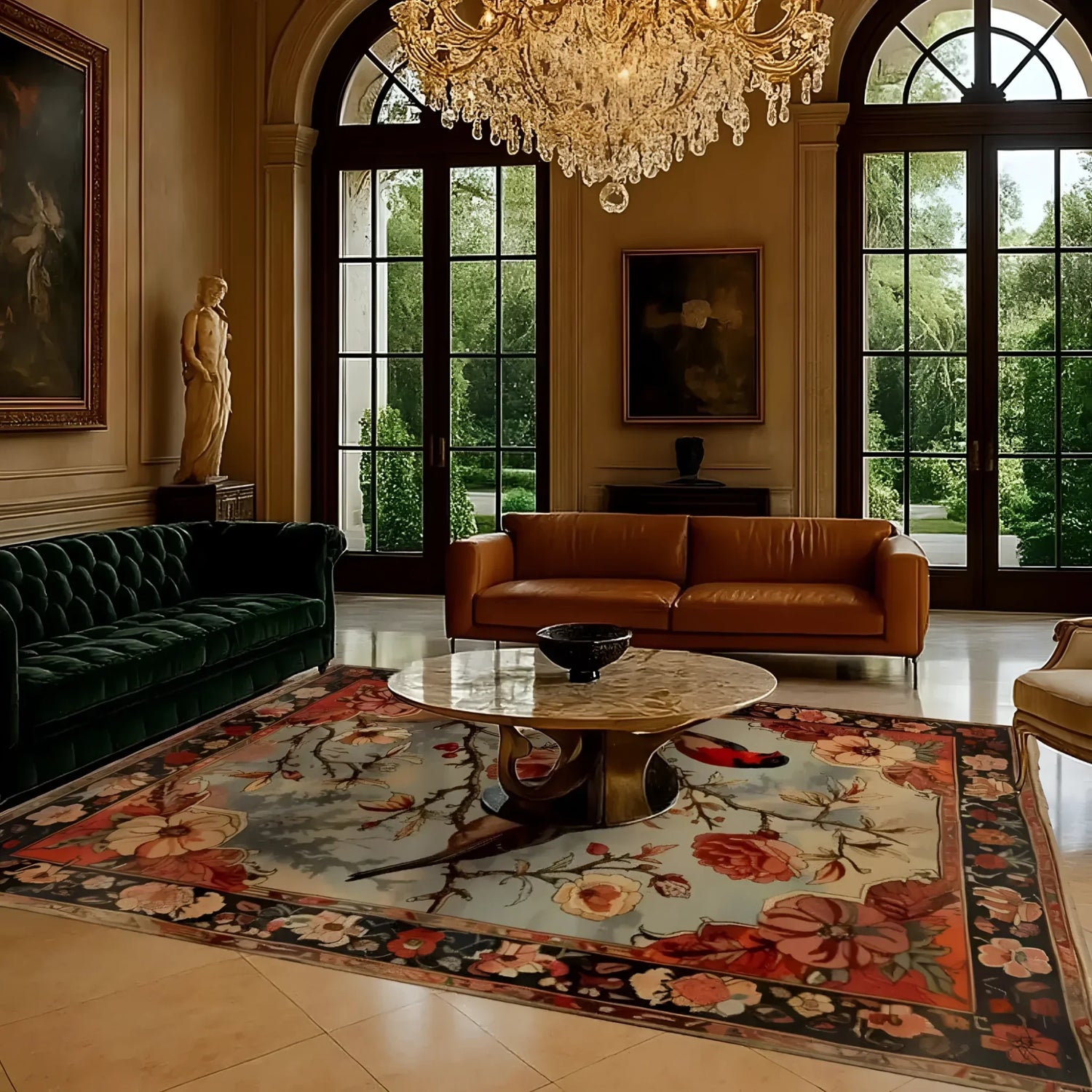 Crimson Companions Hand Knotted Area Rug