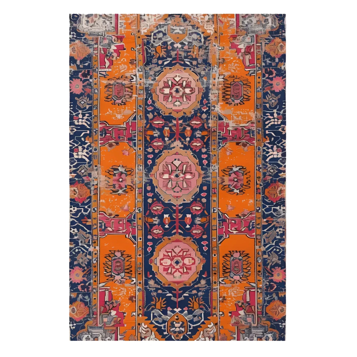 Crimson Flora Hand Knotted Rug