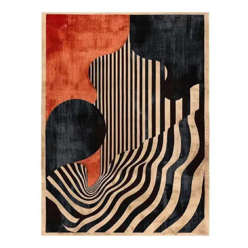 Crimson Noir Classic Hand Tufted Rug  — Custom 10' round