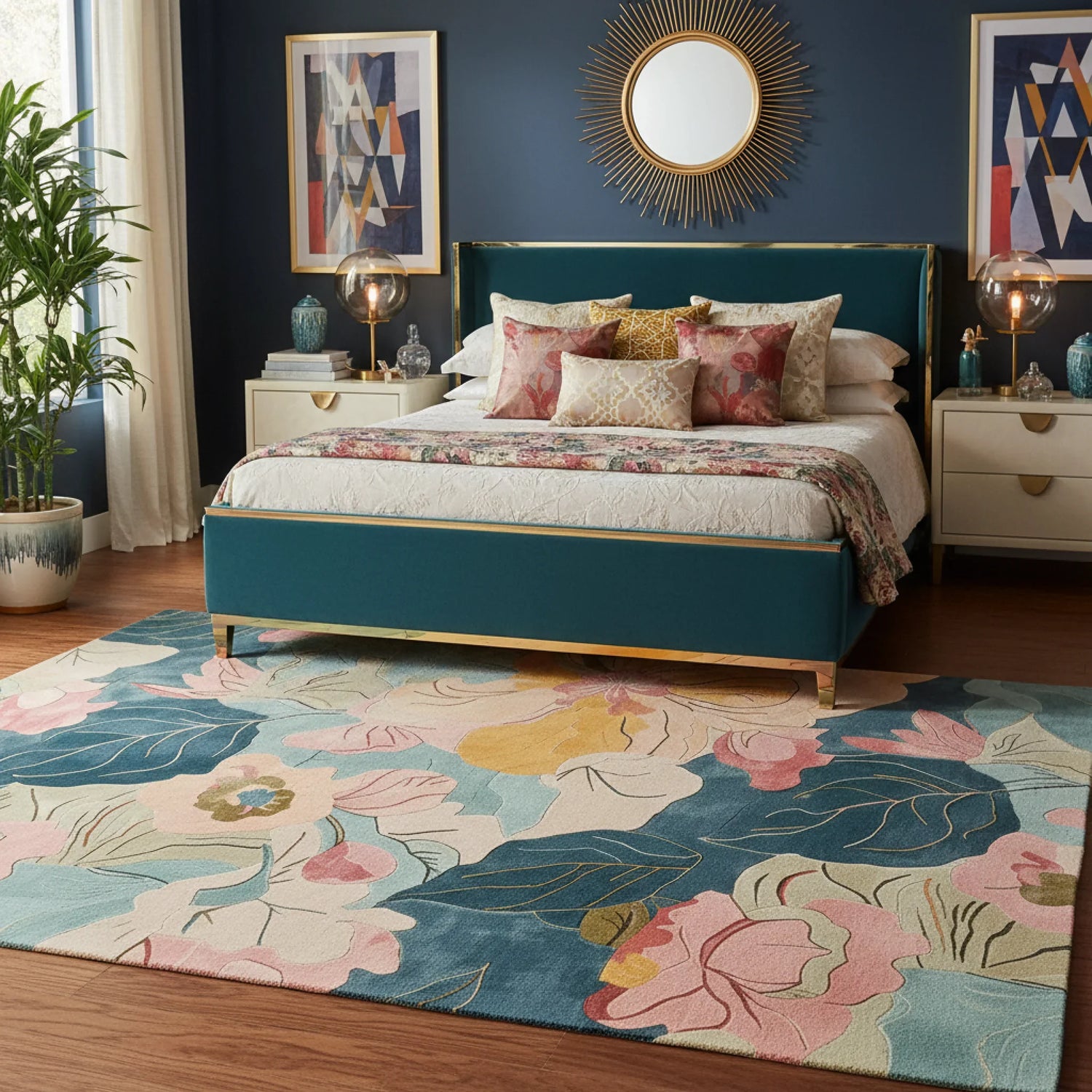Dance of Petals Hand Tufted Rug