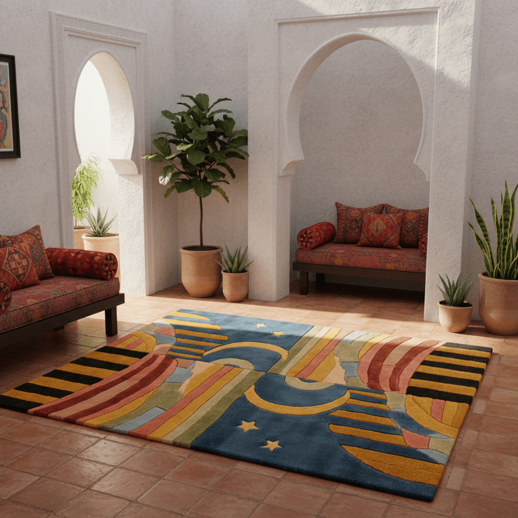 Day and Night Hand Tufted Wool Rug 2 - 1001 Knots