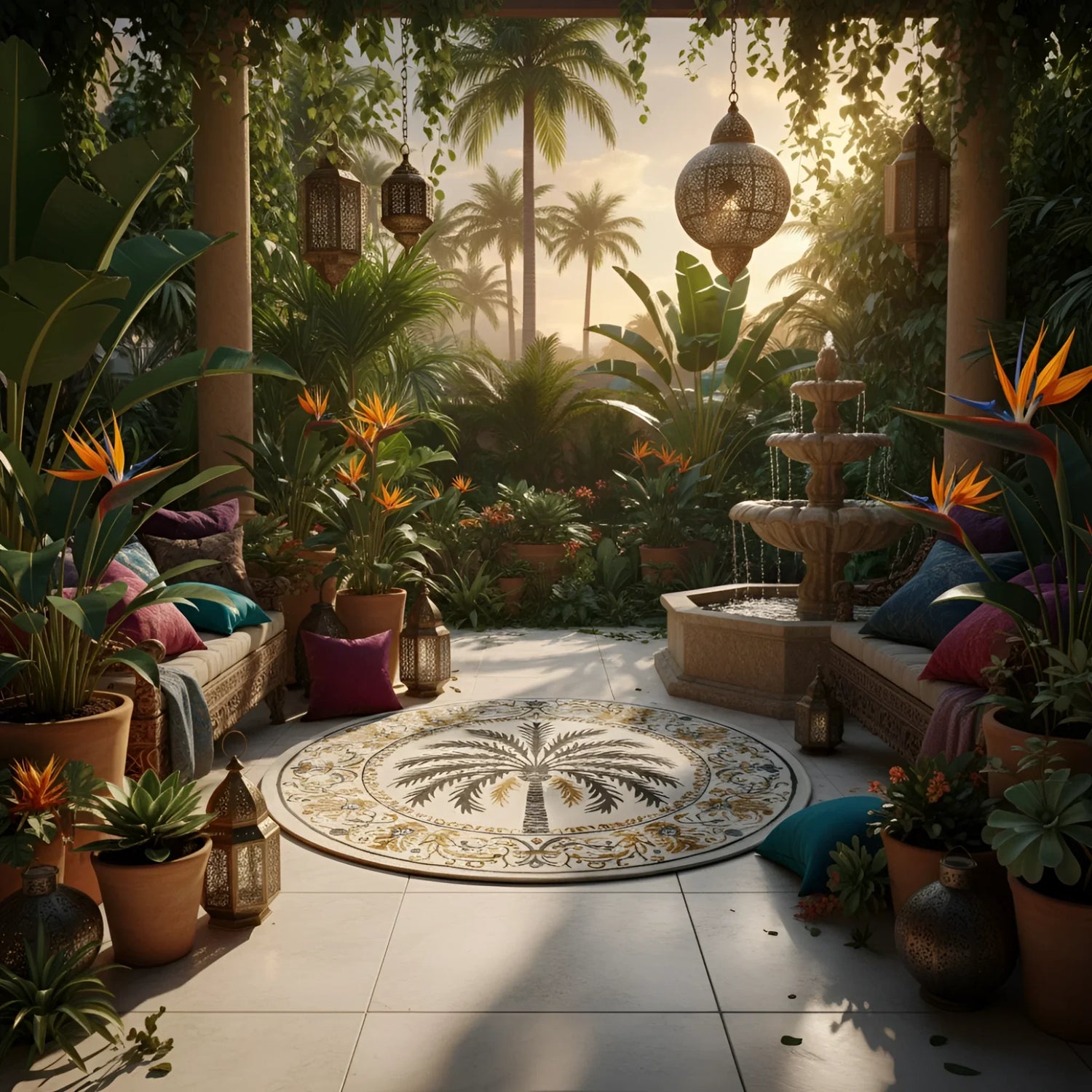 Desert Paradise Hand Tufted Round Rug