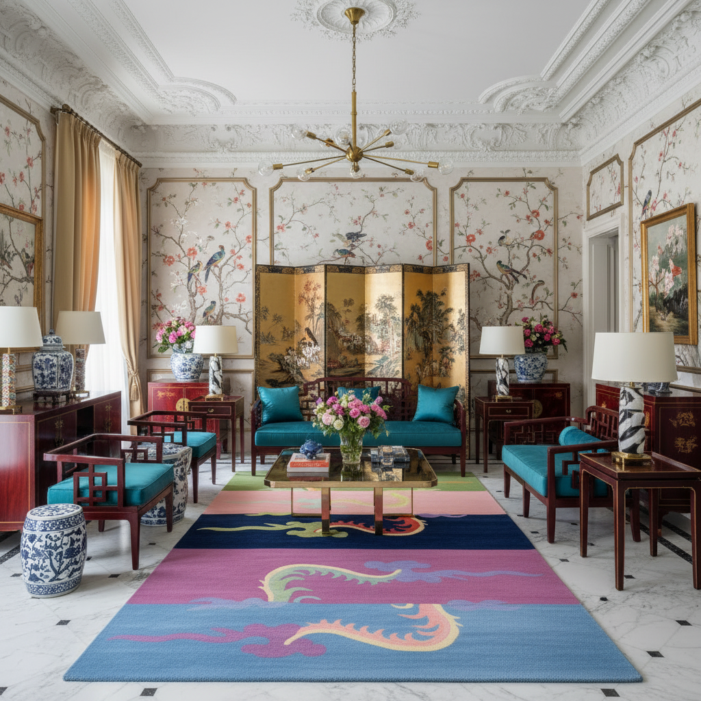 Dragon Horizon Symphony Hand Tufted Wool Rug