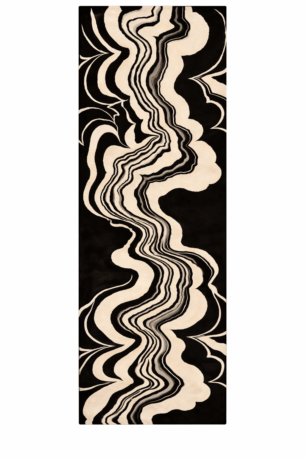 Drift Ink Hand Tufted Wool Rug Runner 3 - 1001 Knots